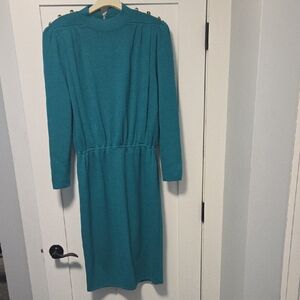 Vintage St. John By Marie Grey Long Sleeve Dress